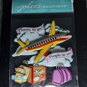 New JOLEE'S Airplane Travel Vacation 3D Stickers!